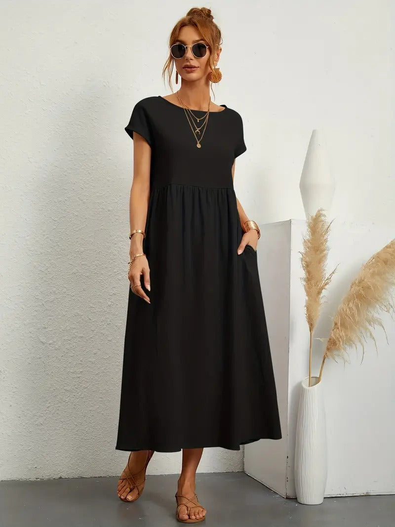 Vestido em Linho Premium com Bolsos