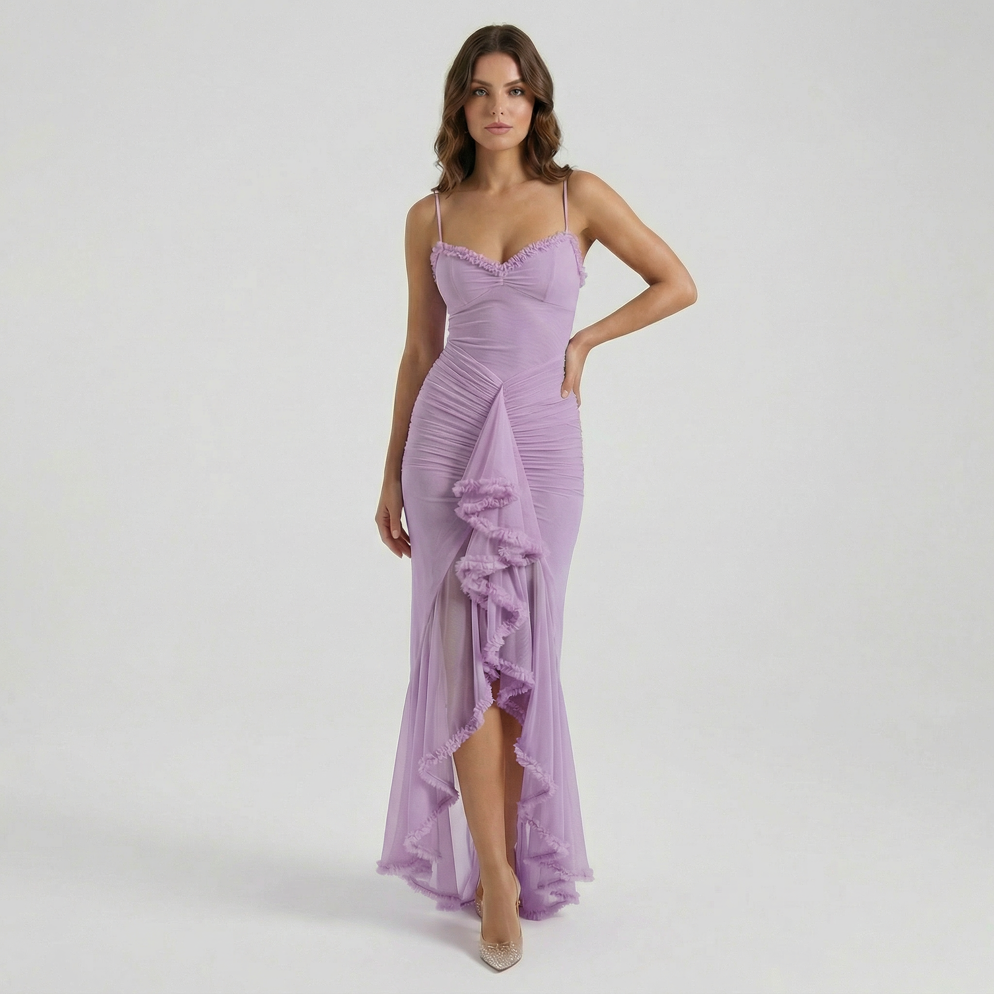 Abito Maxi Elegante da Donna con Spacco – Vestito Lungo Estivo Fluido