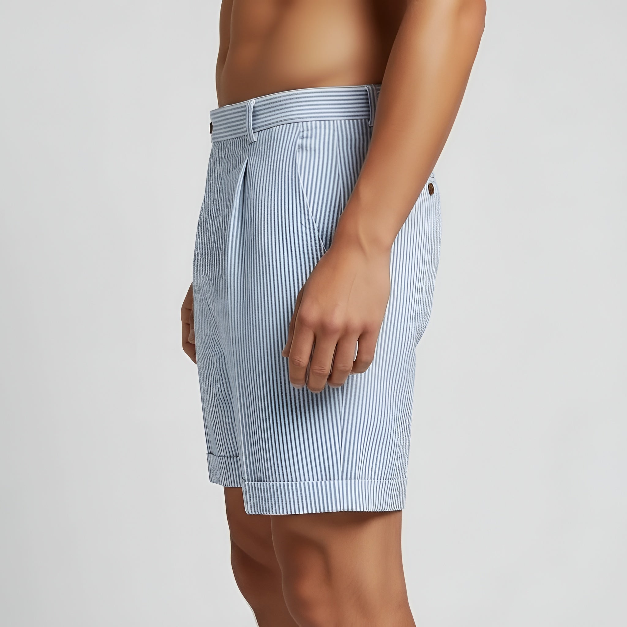 Chemise homme en lin manches longues coupe slim chemise d'été respirante élégante