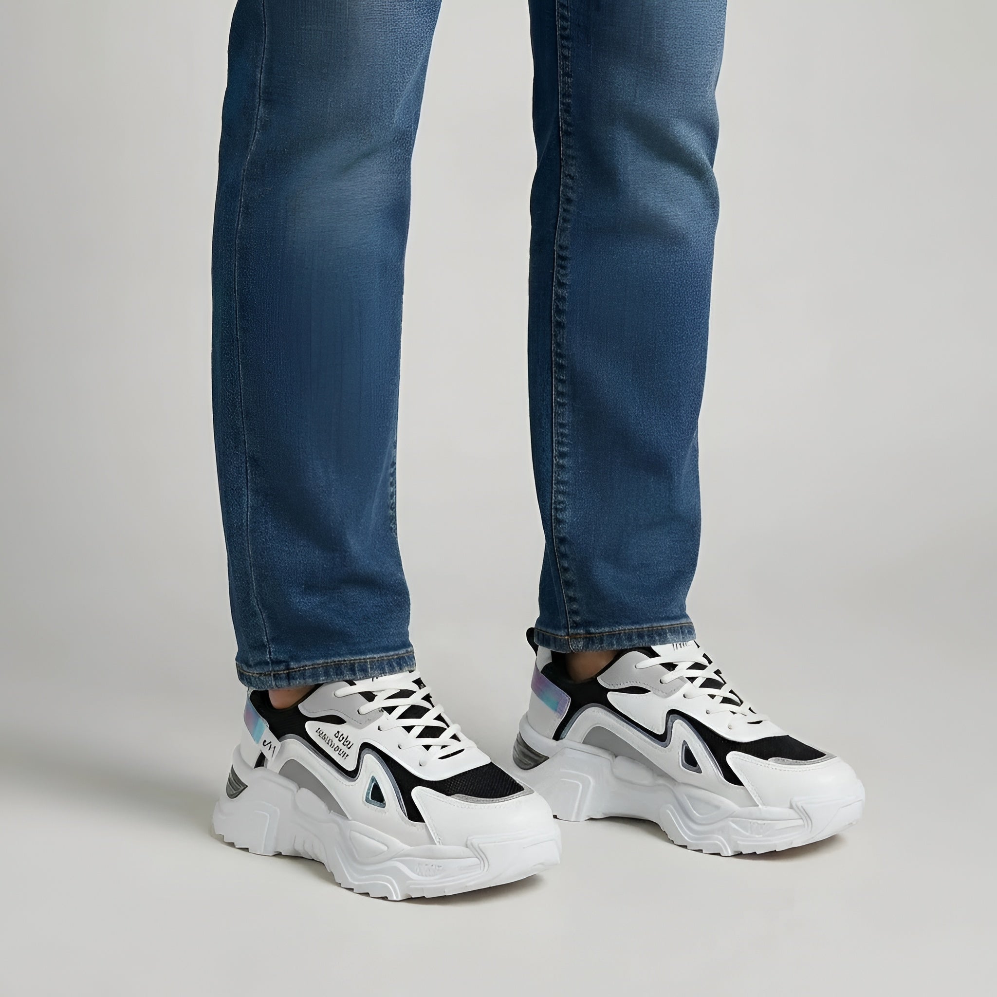 Γυναικεία chunky sneakers με πλατφόρμα, αθλητικά παπούτσια με ψηλή σόλα, casual με κορδόνια, άνετα