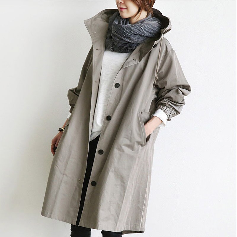 Tina - Elegant trenchcoat i bomuld