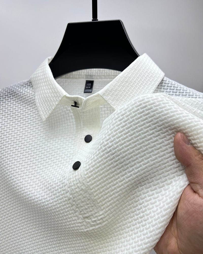 Elegantní letní hedvábná košile s luxusním úpletem