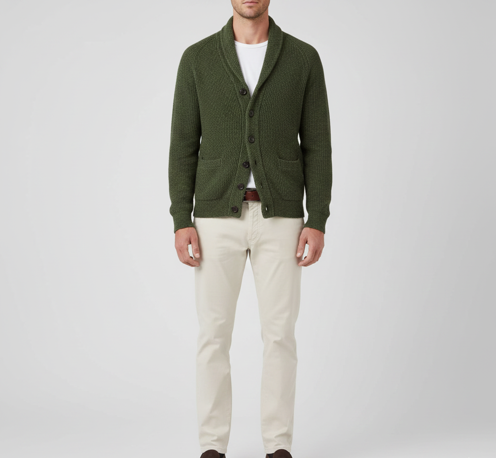 Valerios Fashion cardigan uomo in lana
