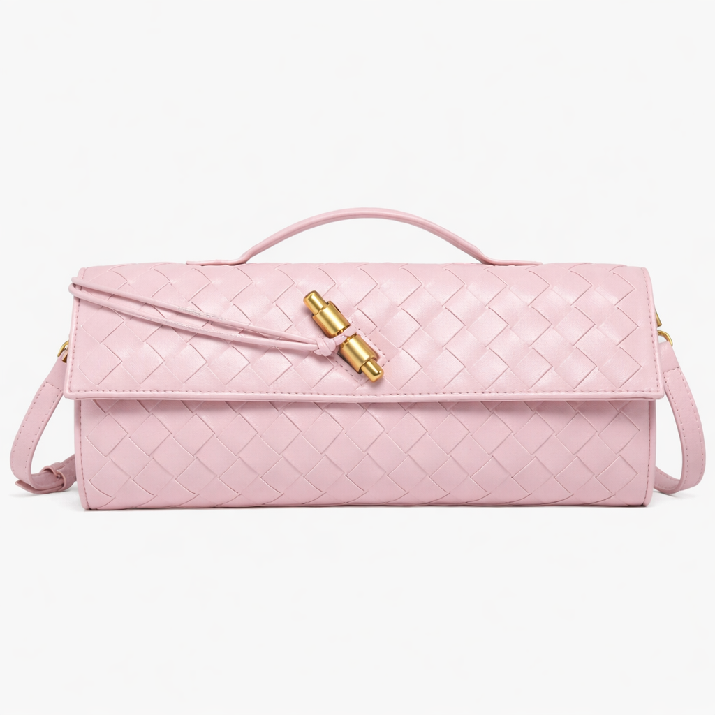 Woven Clutch with Removable Shoulder Strap