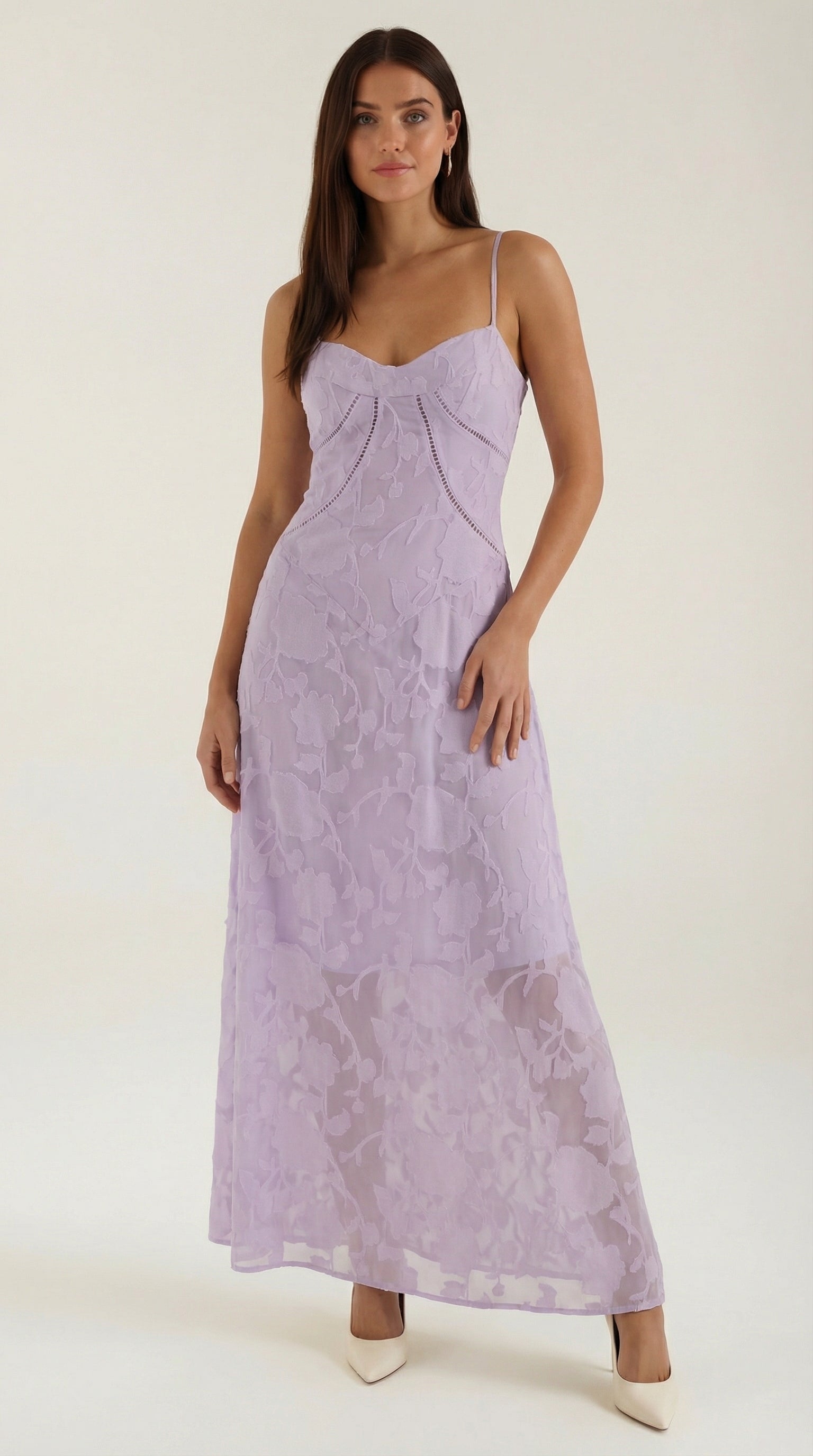 Arabelle Maxi Dress in Jacquard Fabric