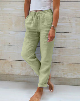 Lightweight Elastic Waist Pants for Everyday Comfort