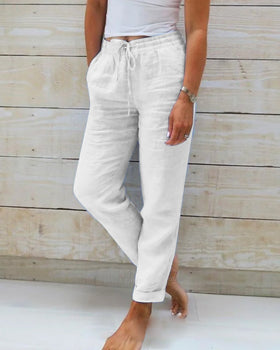 Lightweight Elastic Waist Pants for Everyday Comfort