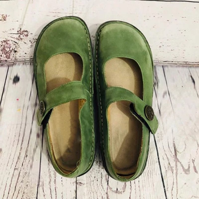 Zapatos de mujer estilo retro cómodos de ante – Suela ligera y blanda, calzado casual para todos los días