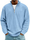 Pull pour homme avec col zippé et tissu côtelé