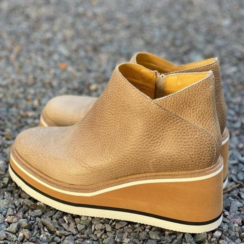 Stivaletti con Zeppa da Donna con Cerniera Laterale | Stivaletti Comodi e Facili da Indossare