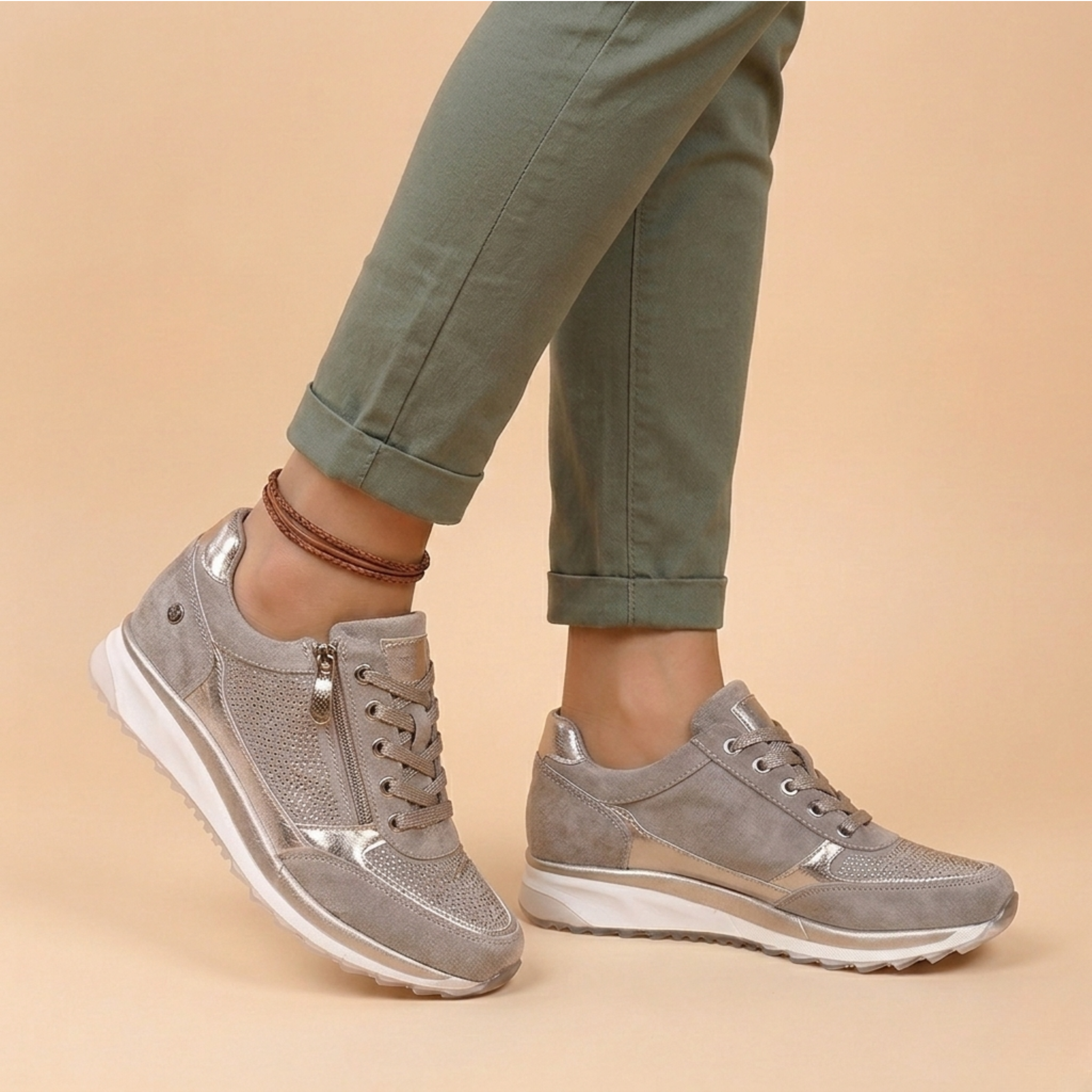 Women's Cushioned Sports Shoes with Non-Slip Sole