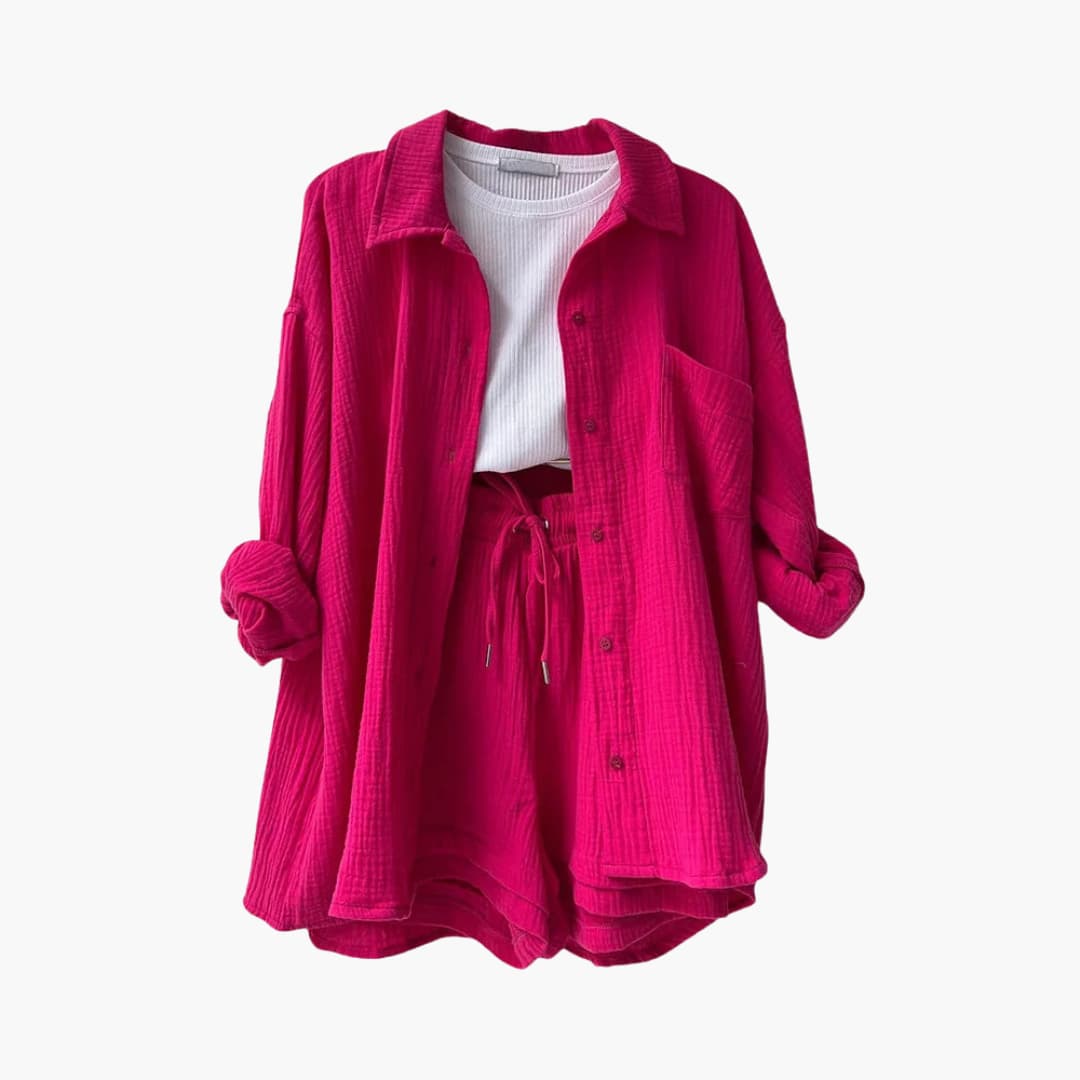 Two-Piece Summer Set | Women's Shirt and Shorts