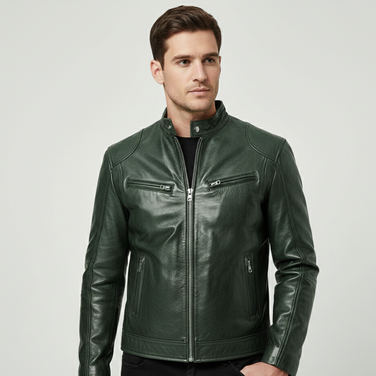 Marco – Giacca in Pelle Moderna da Uomo