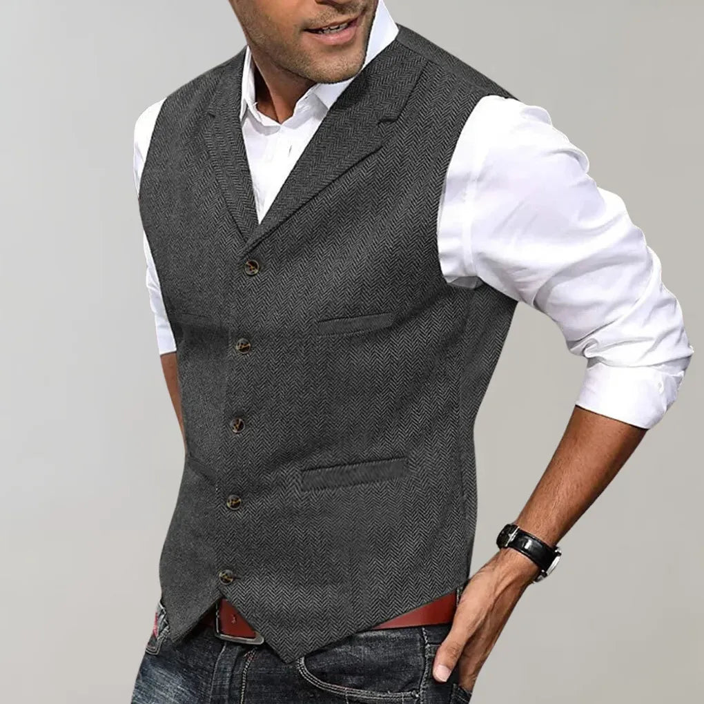 Elegant Herre Vest – Raffineret Lag til Formelle Looks