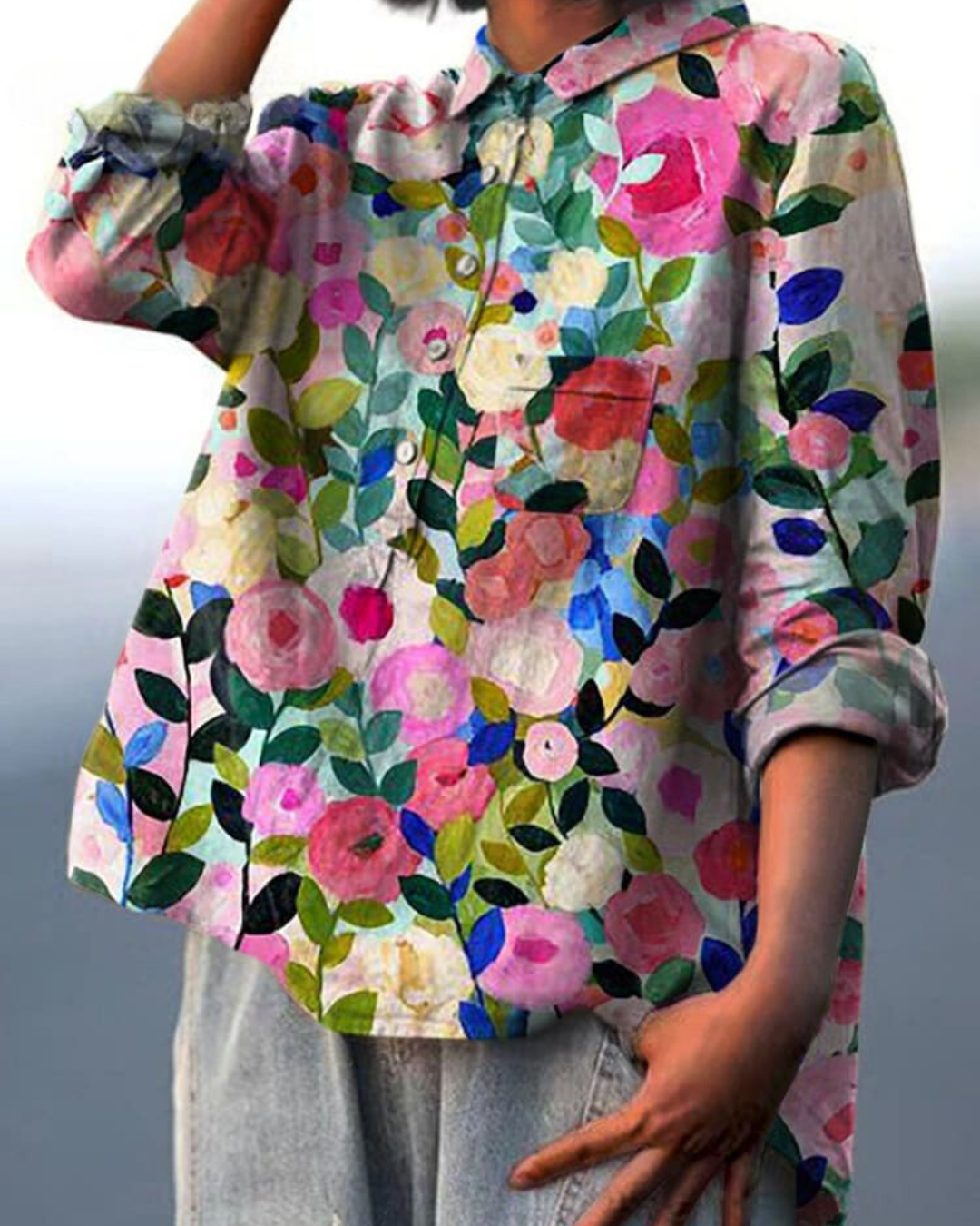 Blusa floreale elegante