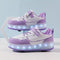 Pantofi LED pentru fete cu talpă luminoasă și închidere cu velcro