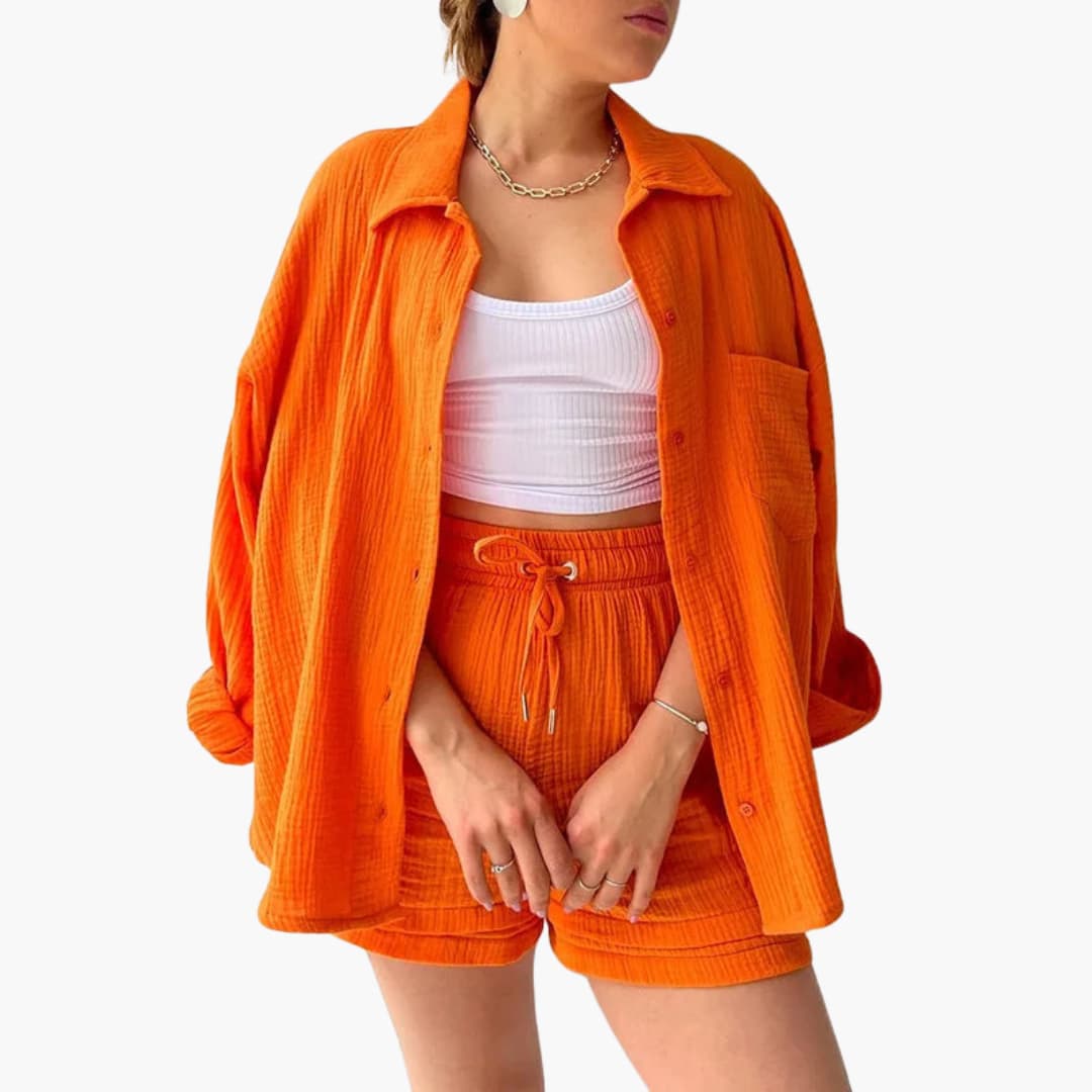 Two-Piece Summer Set | Women's Shirt and Shorts