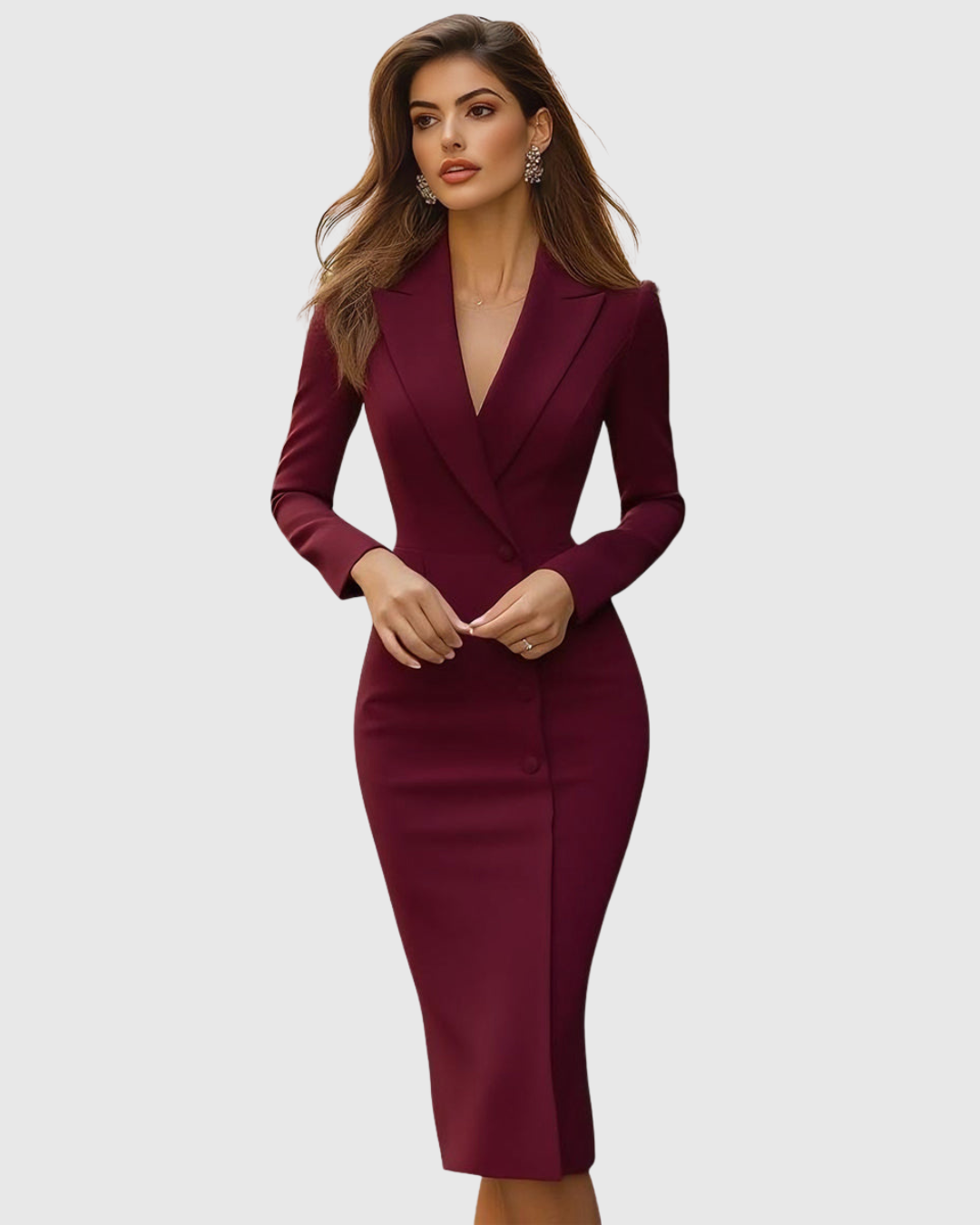 Elegant tailored midi dress