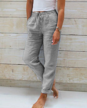 Lightweight Elastic Waist Pants for Everyday Comfort