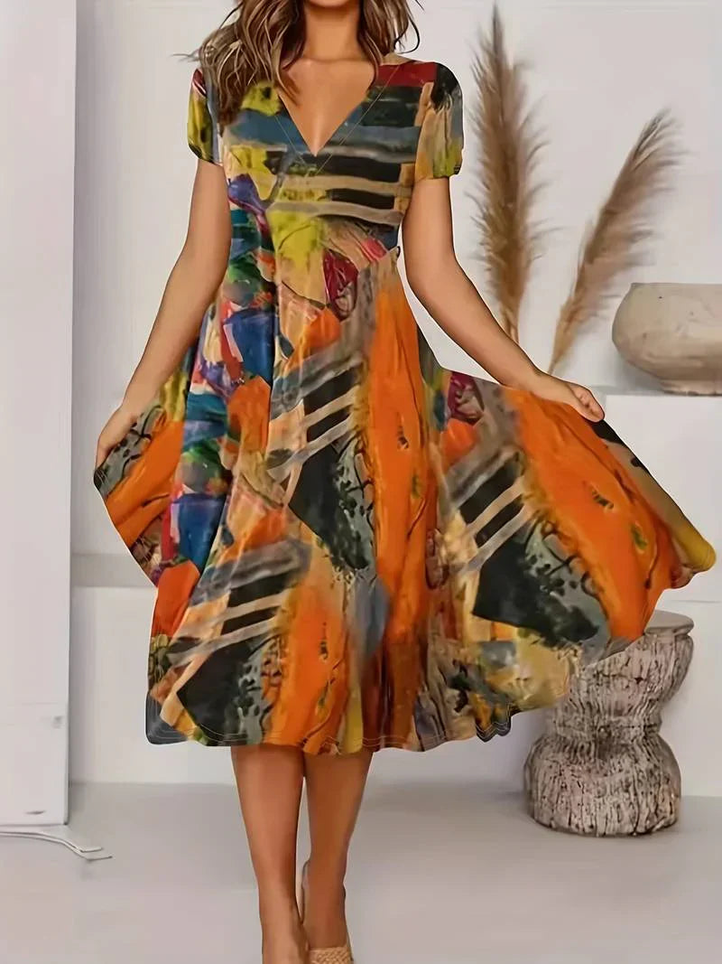 Adaline - Vestido Bohemio de Verano con Escote en V