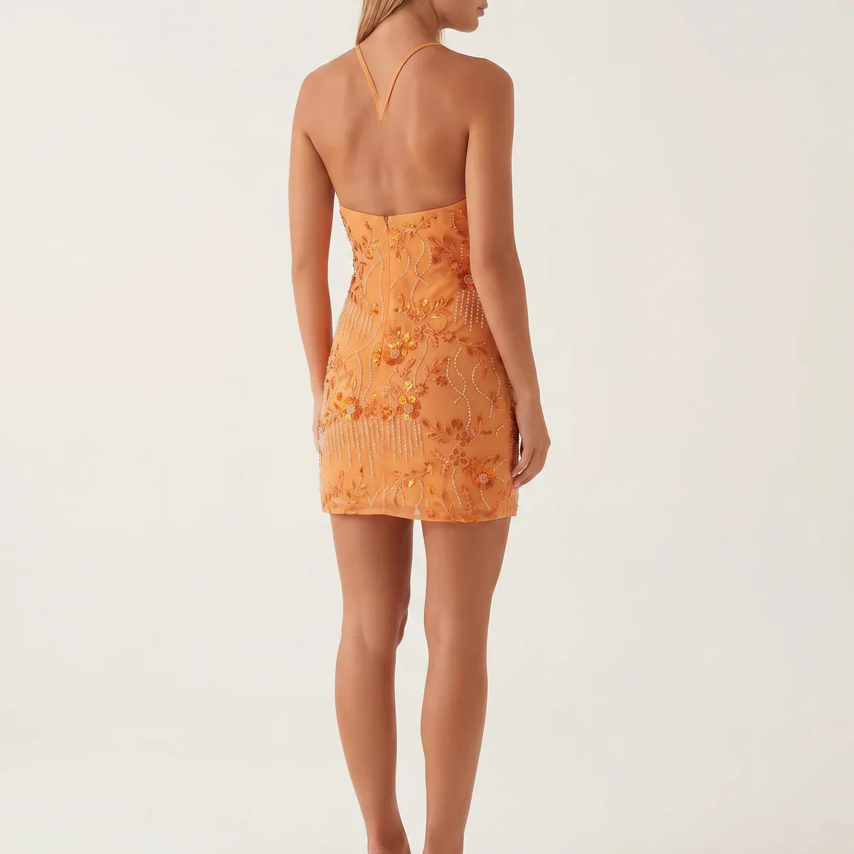 Mini Abito Floreale da Donna con Spalline Sottili