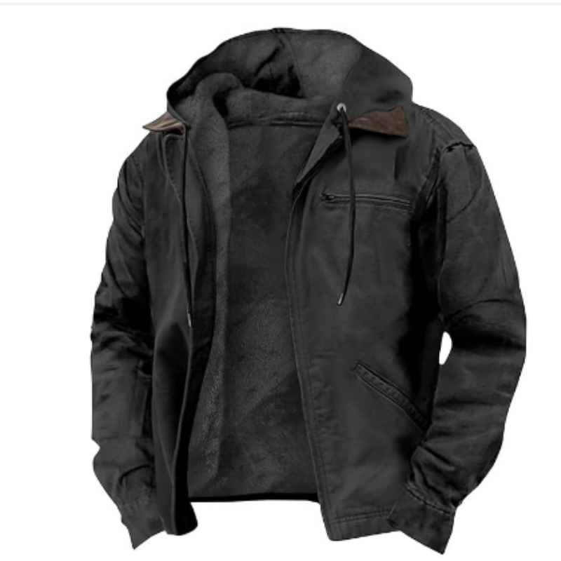 Giacca Invernale da Uomo con Cappuccio Calda e Spessa | Giacca da Esterno con Fodera Interna Morbida