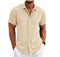 Chemise homme à manches courtes effet lin