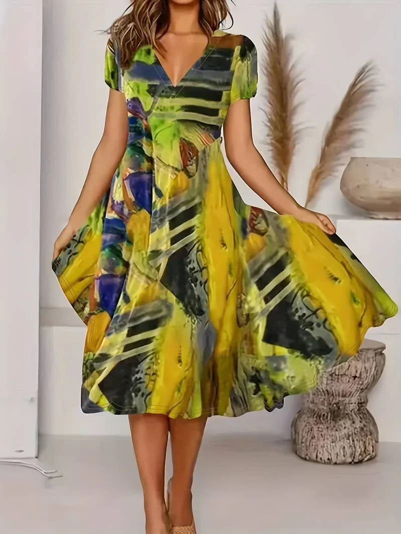 Adaline - Vestido Bohemio de Verano con Escote en V