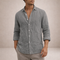 Camisa de Homem em Linho Corte Regular com Botões