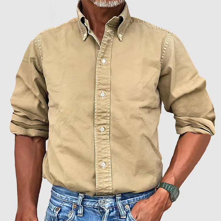 Camicia Uomo Casual a Maniche Lunghe Vestibilità Regolare