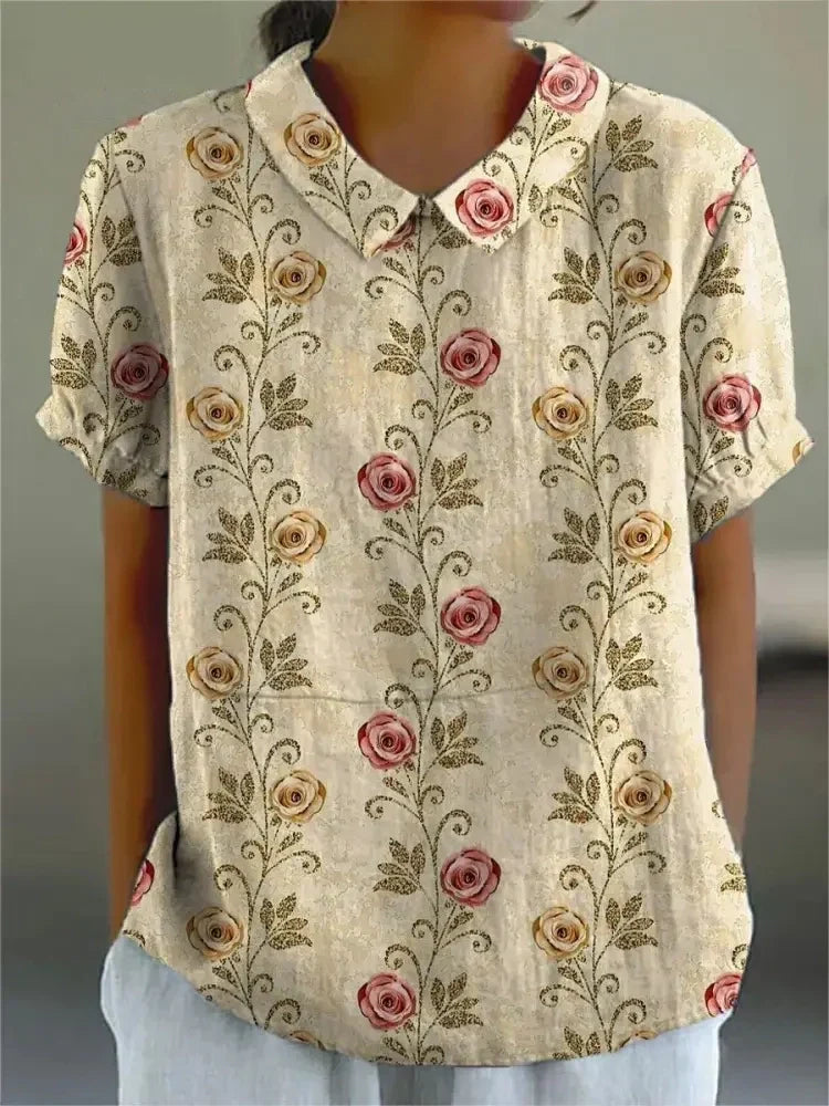 Blusa floreale elegante per donne