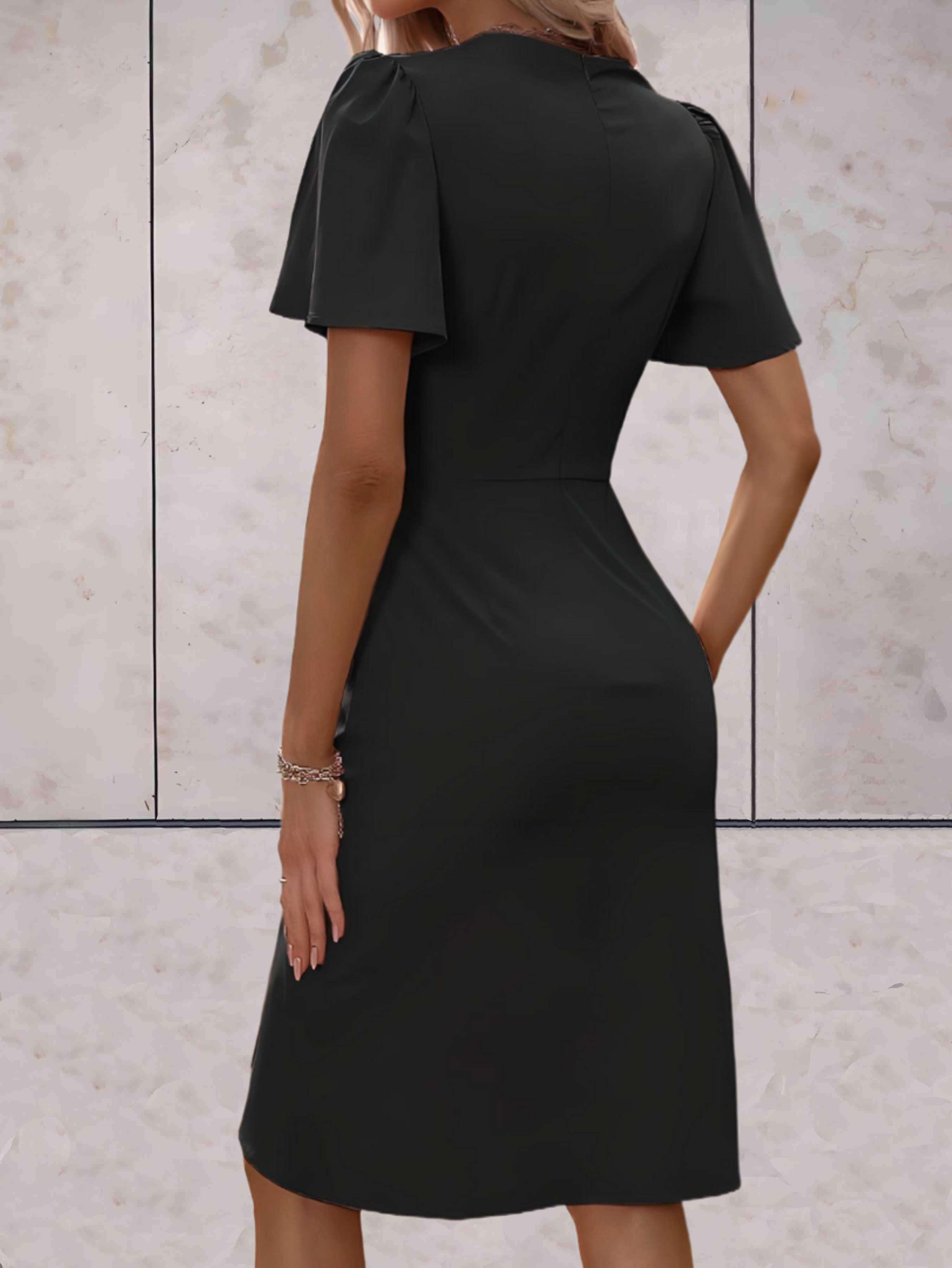 Abito a Portafoglio Donna Harper – Elegante Abito Incrociato con Scollo a V & Taglio Regolabile per Ogni Occasione