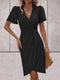 Women's Wrap Dress – Elegant Crossed Dress with V-Neck and Adjustable Fit for Every Occasion