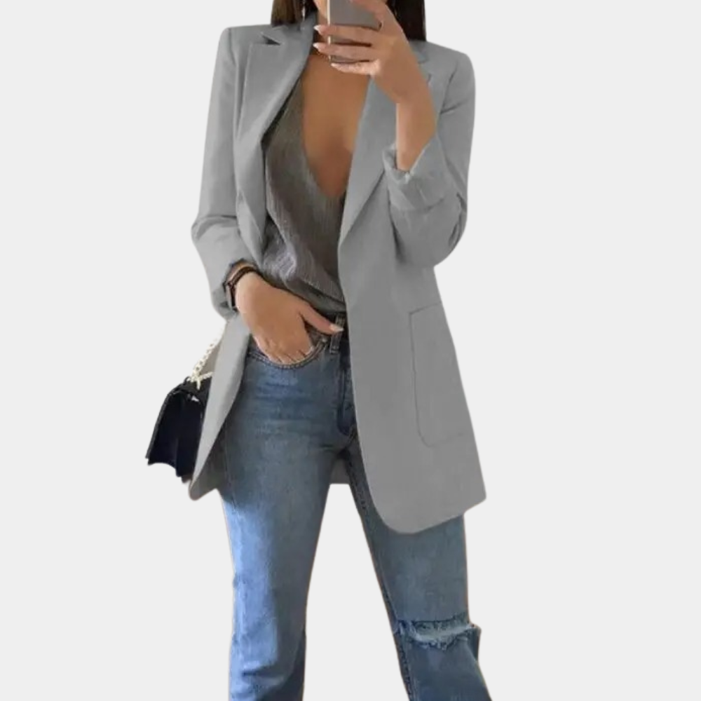 Blazer longo premium feito à medida para mulher