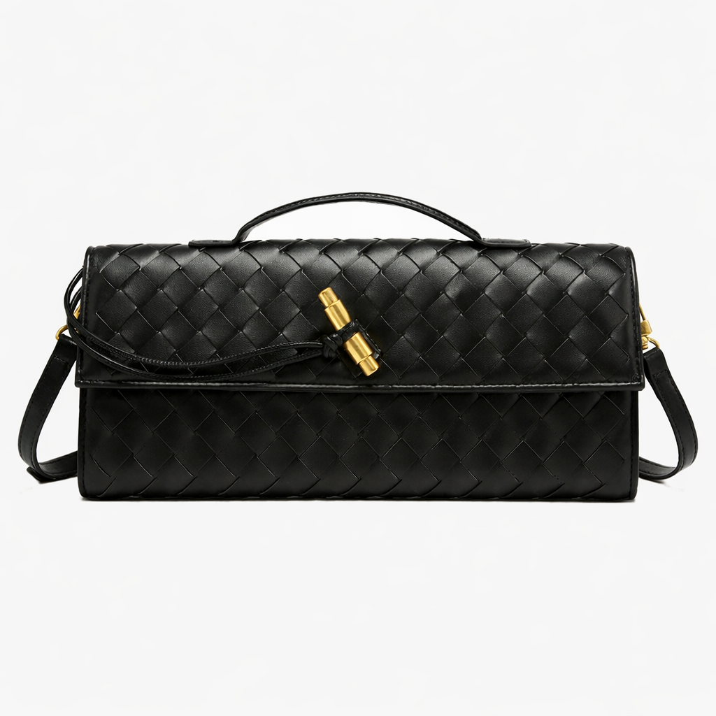 Woven Clutch with Removable Shoulder Strap