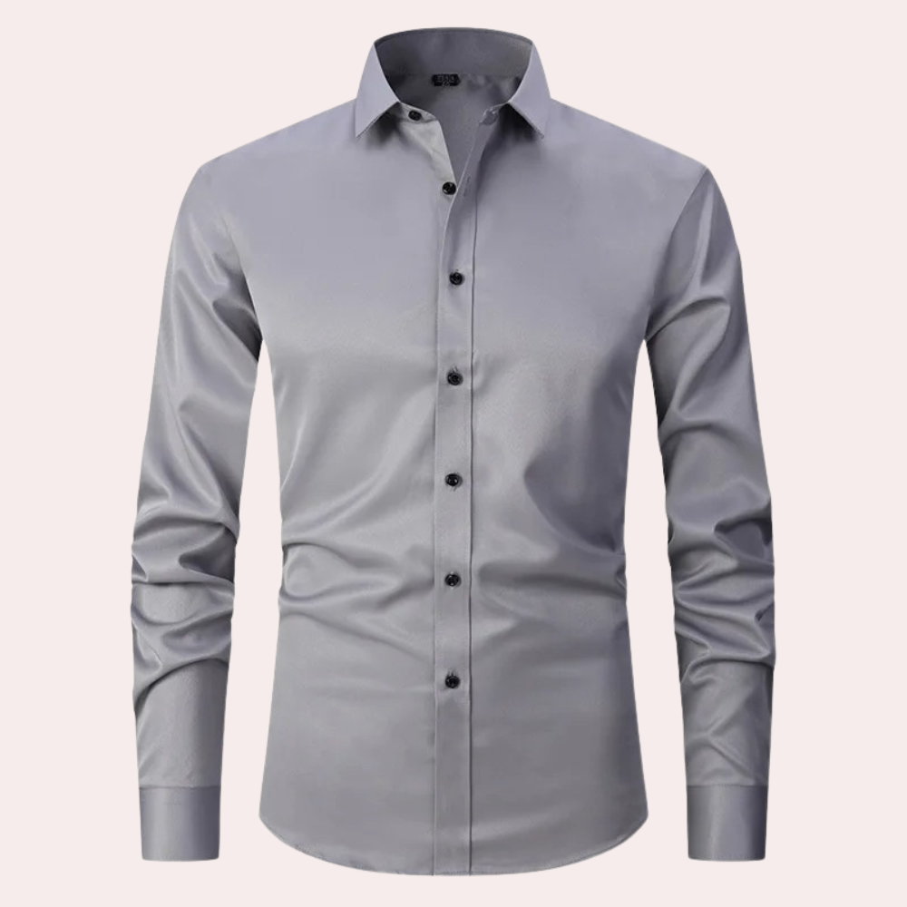 Ανδρικό Πουκάμισο με Μακριά Μανίκια Slim Fit από Ελαστικό Βαμβάκι