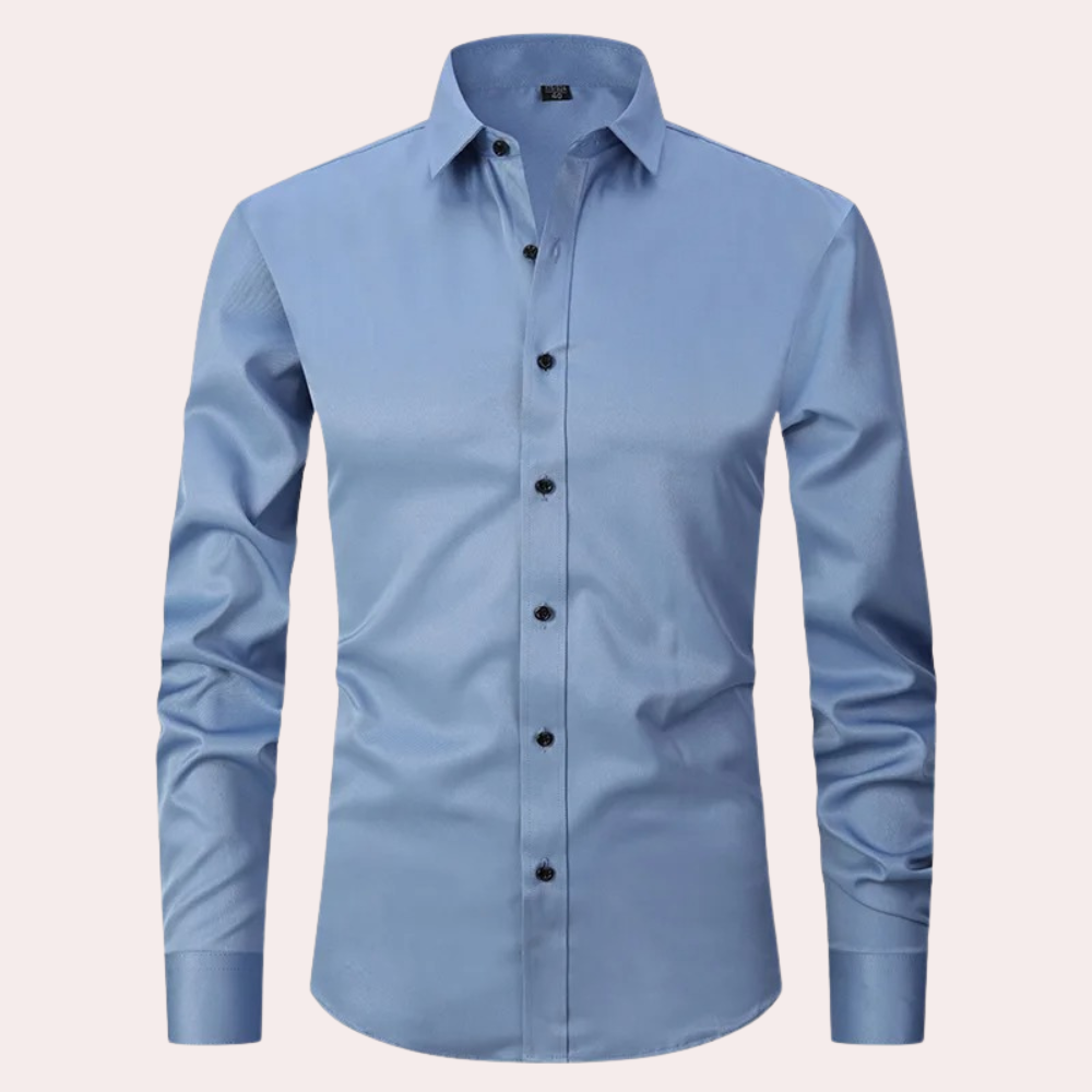 Ανδρικό Πουκάμισο με Μακριά Μανίκια Slim Fit από Ελαστικό Βαμβάκι