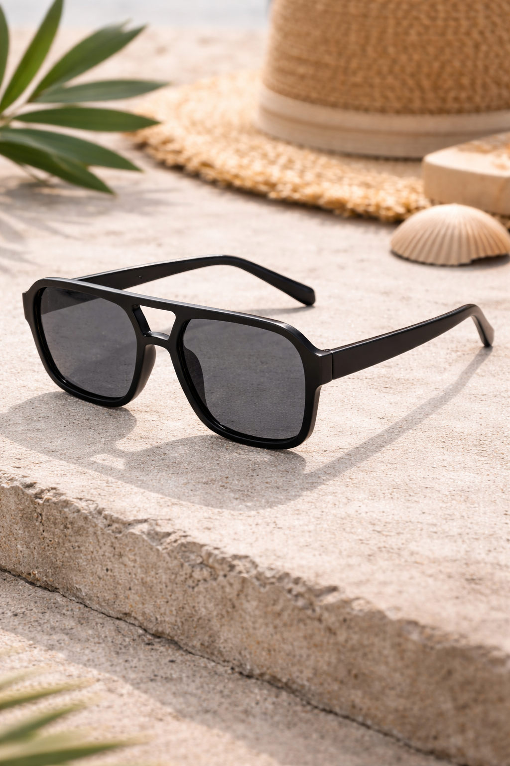 Okulary przeciwsłoneczne unisex prostokątne z soczewkami UV ochrona styl casual vintage