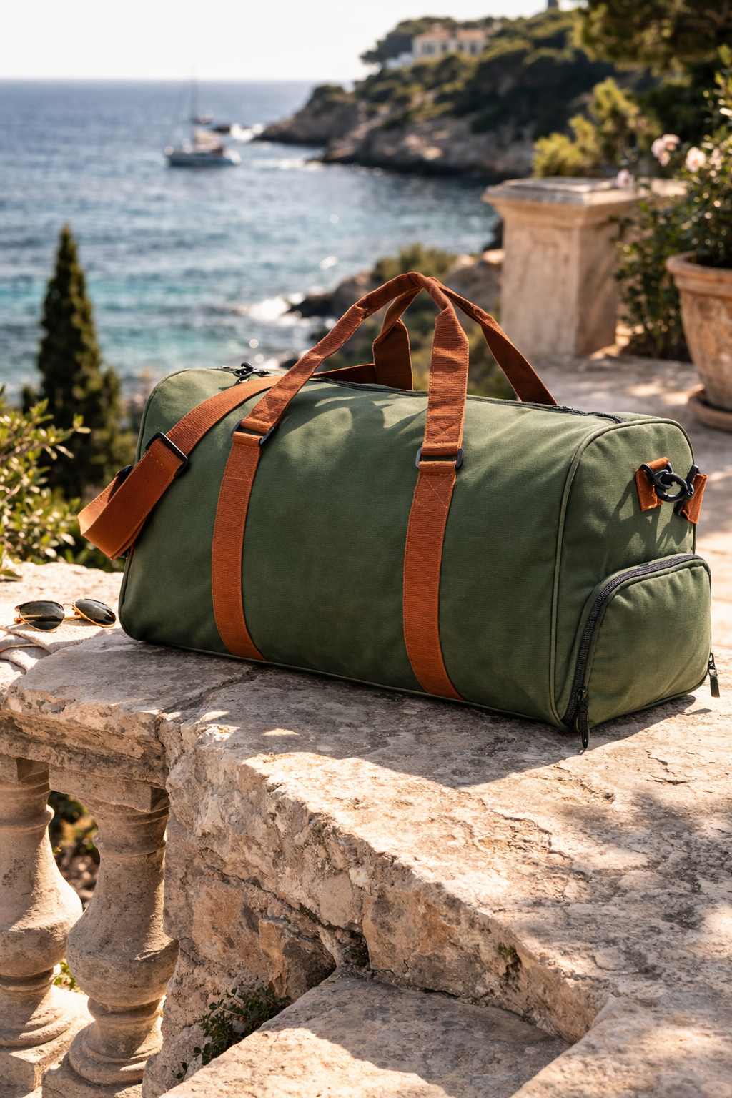 Duża torba podróżna z paskiem na ramię, torba sportowa typu weekender z kieszeniami