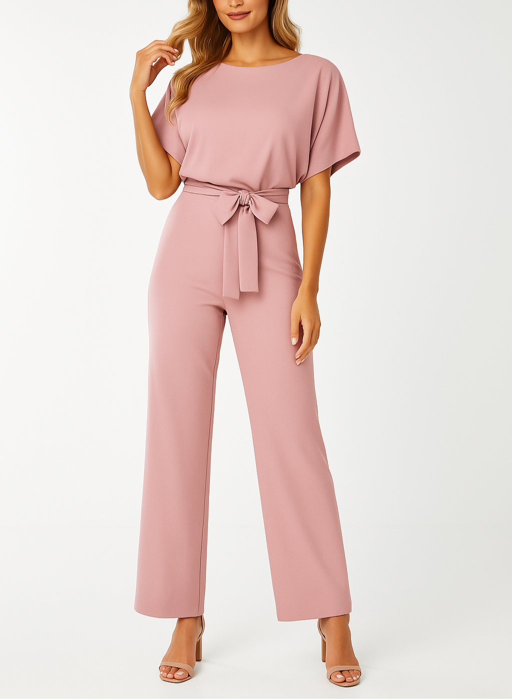 Tuta elegante da donna con cintura in vita