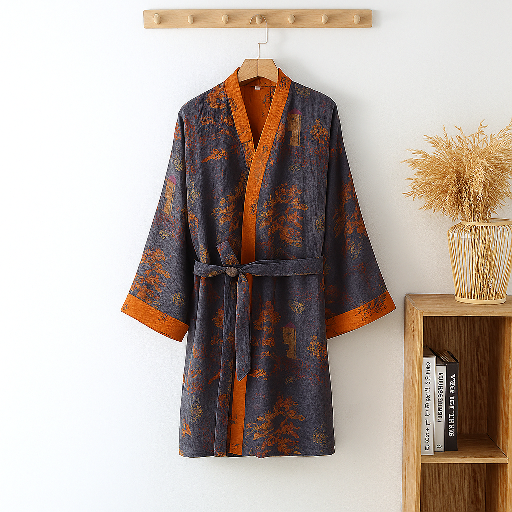 Pánsky kimono župan z ľahkej bavlny