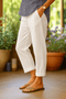 Women's Cropped Wide-Leg Pants with a Relaxed Fit