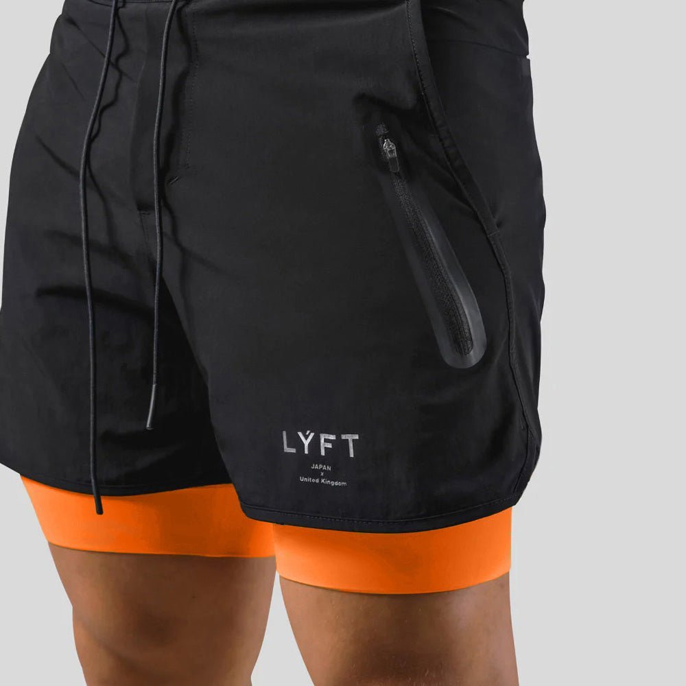 CottonFlex | Men's Gym Shorts – 2-in-1 Design With Compression Liner 0