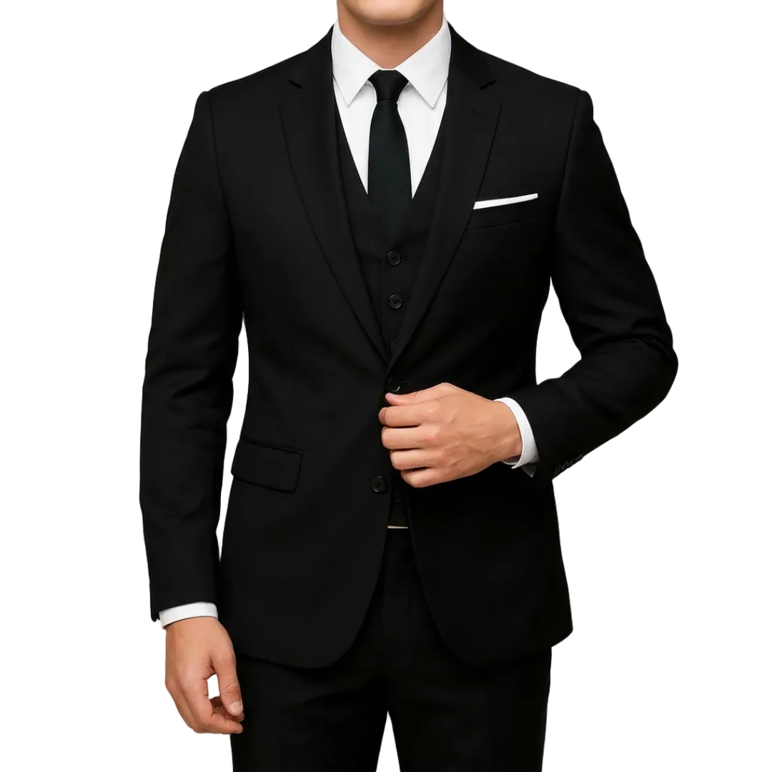Dario | Herretre-delt jakkesæt | Spids revers | Vest