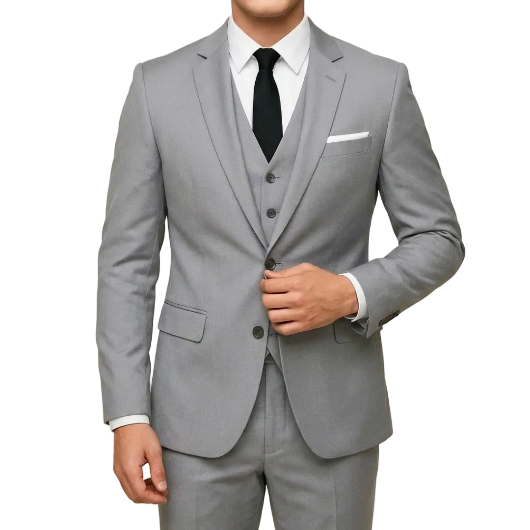 Dario | Herretre-delt jakkesæt | Spids revers | Vest