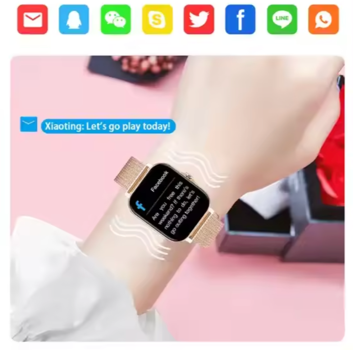 Elegant smartwatch with health and activity tracking for women - Aivee