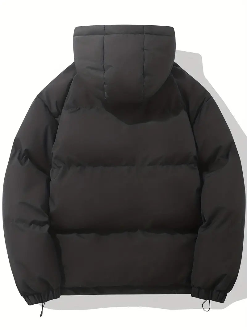 Geacă oversize pentru femei cu glugă și căptușeală îmblănită