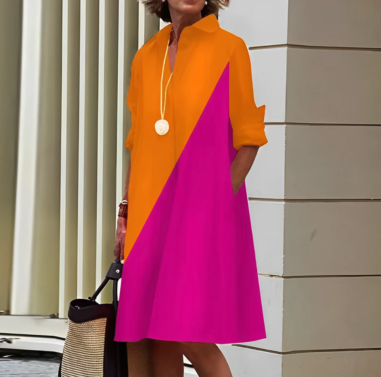 Alissa - Vestito midi da donna, elegante e comodo