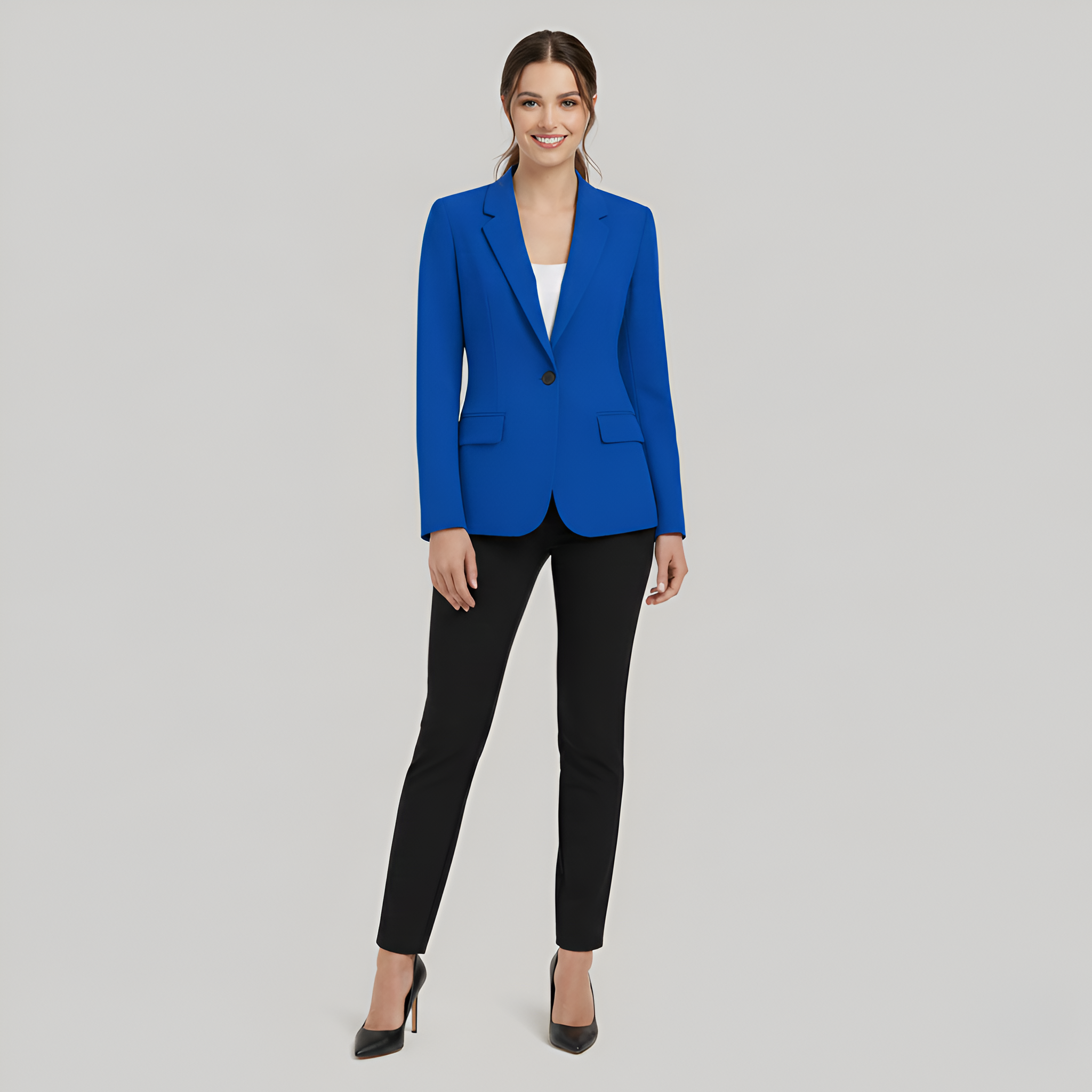 Blazer de moda Valerios para mujer, elegante y sastre, con un botón