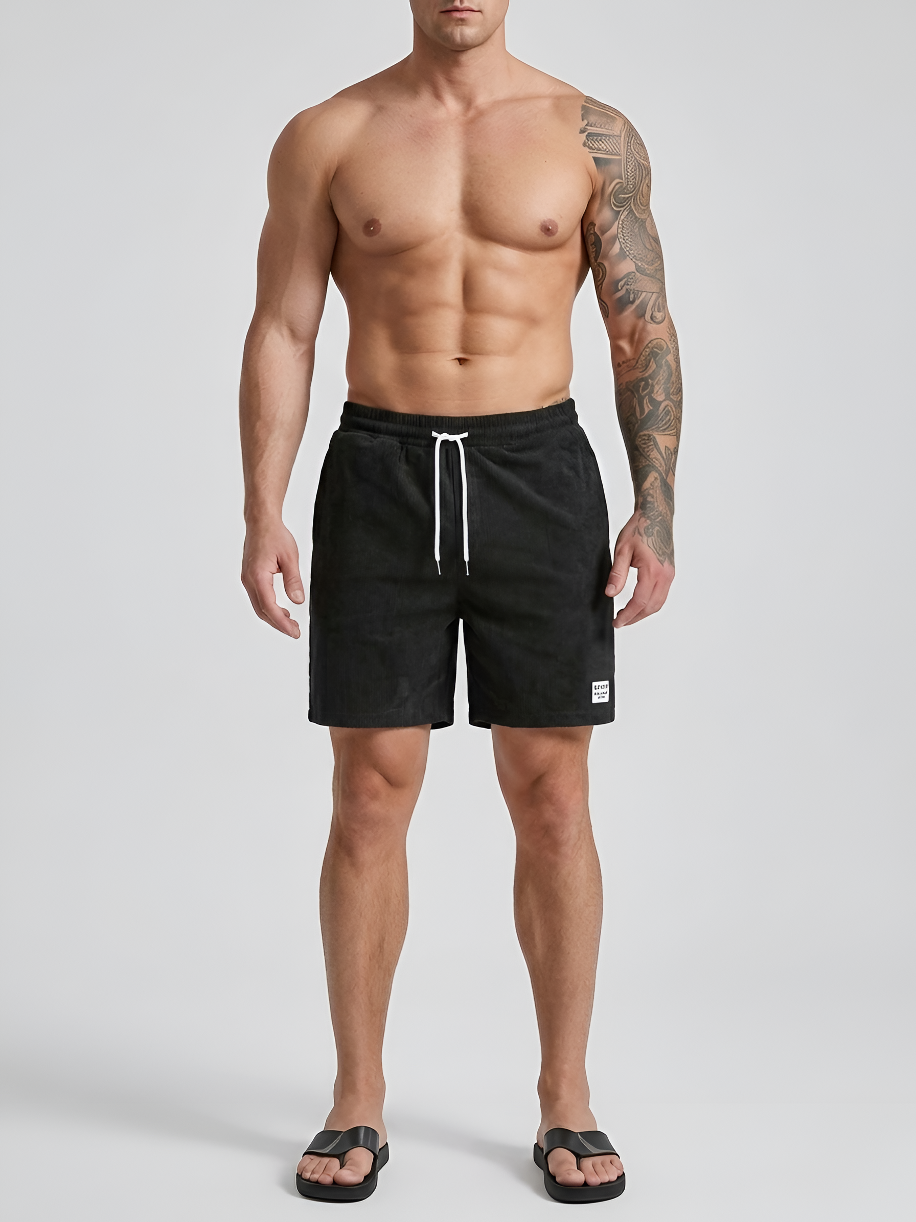 Pantaloncini sportivi uomo con coulisse elasticizzata e tasche casual palestra